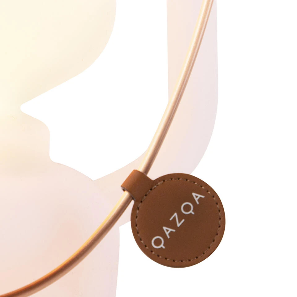 QAZQA Tafellamp Oplaadbaar 30 Cm IP44 Wit - Storm Small - Afbeelding 2