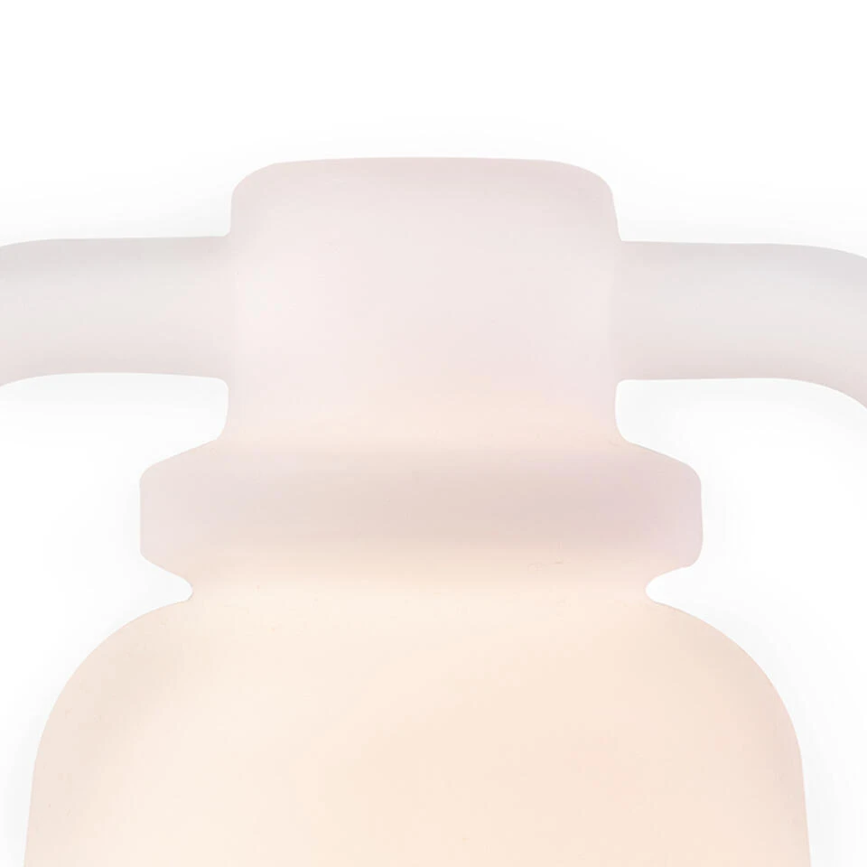 QAZQA Tafellamp Oplaadbaar 30 Cm IP44 Wit - Storm Small - Afbeelding 4