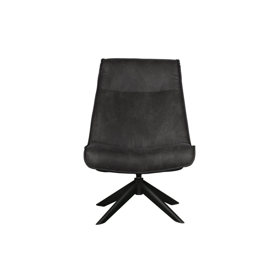 WOOOD Skyler Draaifauteuil - Kunstleer - Zwart - 94x67x85 - Afbeelding 3