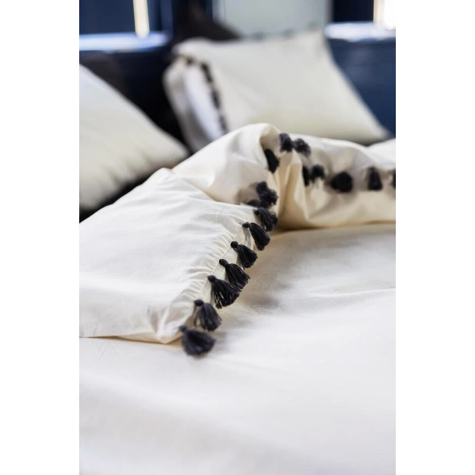 Dindi Home - Dekbedovertrek Fleeky Fringes - 240x220 Cm - Wit - Afbeelding 3