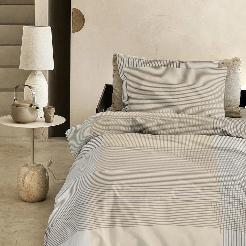 Damai Dekbedovertrek Base - Katoen - 140x200/220 Cm - Beige - Afbeelding 3