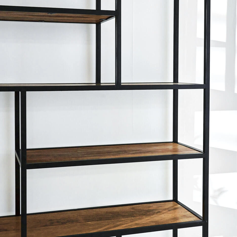 Industriƫle Boekenkast Sparrow Mangohout 120x188 35x120x188 Cm Mangohout - Afbeelding 4