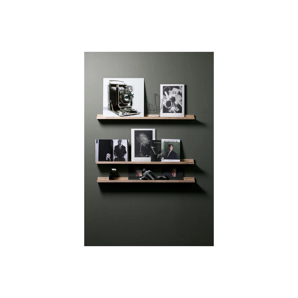 WOOOD Studio Fotolijstplank 120 Cm - Eiken - Onbehandeld - Set Van 2 - Afbeelding 2