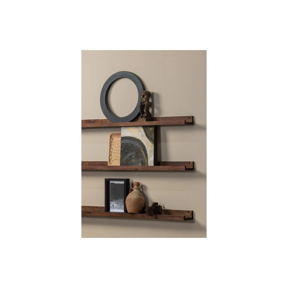 WOOOD Fotolijstplank Studio - Mangohout - Walnoot - 5x120x10 - Afbeelding 3