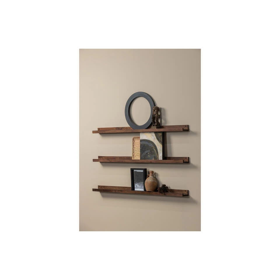 WOOOD Fotolijstplank Studio - Mangohout - Walnoot - 5x120x10 - Afbeelding 4