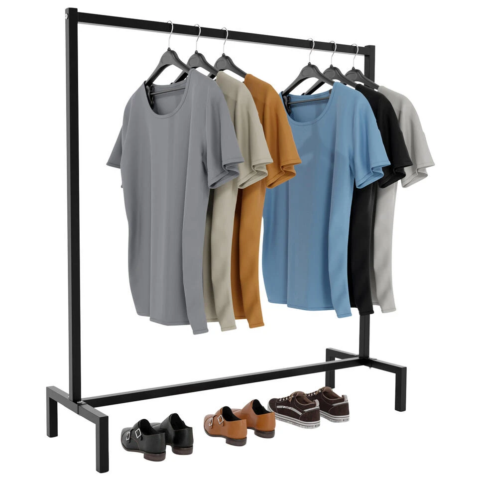 CLP Kledingrek Melva 120x38x120 Zwart - Afbeelding 2