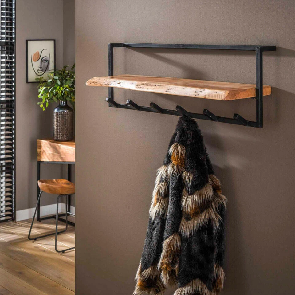 Woody Kapstok Metaal - Hout - Bruin - Afbeelding 2