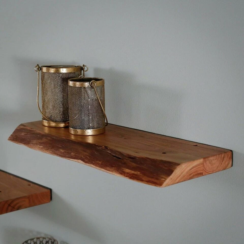 Wandplank Edwin 60cm - Hout - Bruin - Afbeelding 4