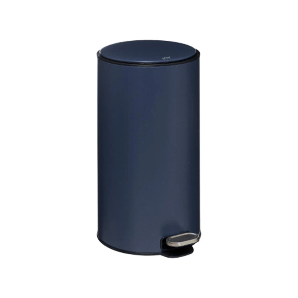 5Five Prullenbak/pedaalemmer - Donkerblauw - Metaal - 30 Liter - 62 Cm