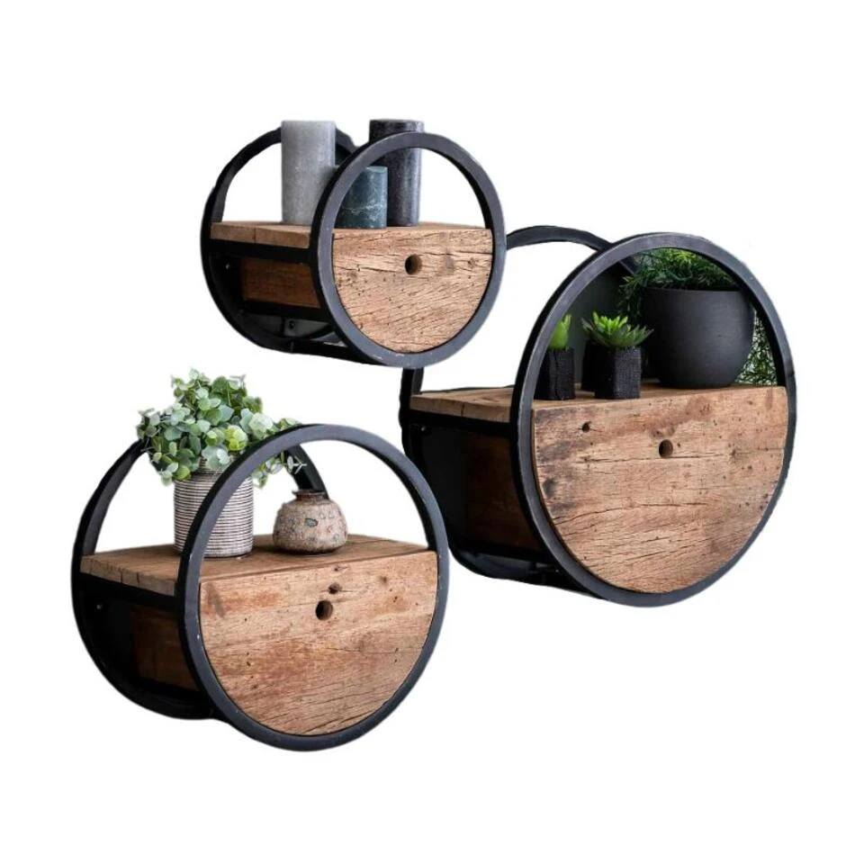 Kalfort Calro Industrieel Wandrek Set Van 3 - 30 Cm