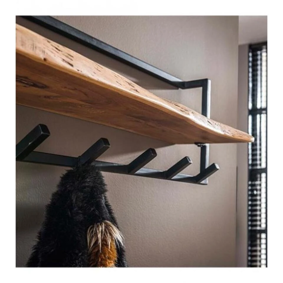 Kalfort Stockton Kapstok Met Hoedenplank 6 Haken - 25x100x32 Cm - Afbeelding 4