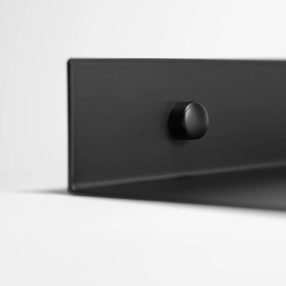 QUVIO Metalen Muur Plank - Zwart - 60 Cm - Afbeelding 4