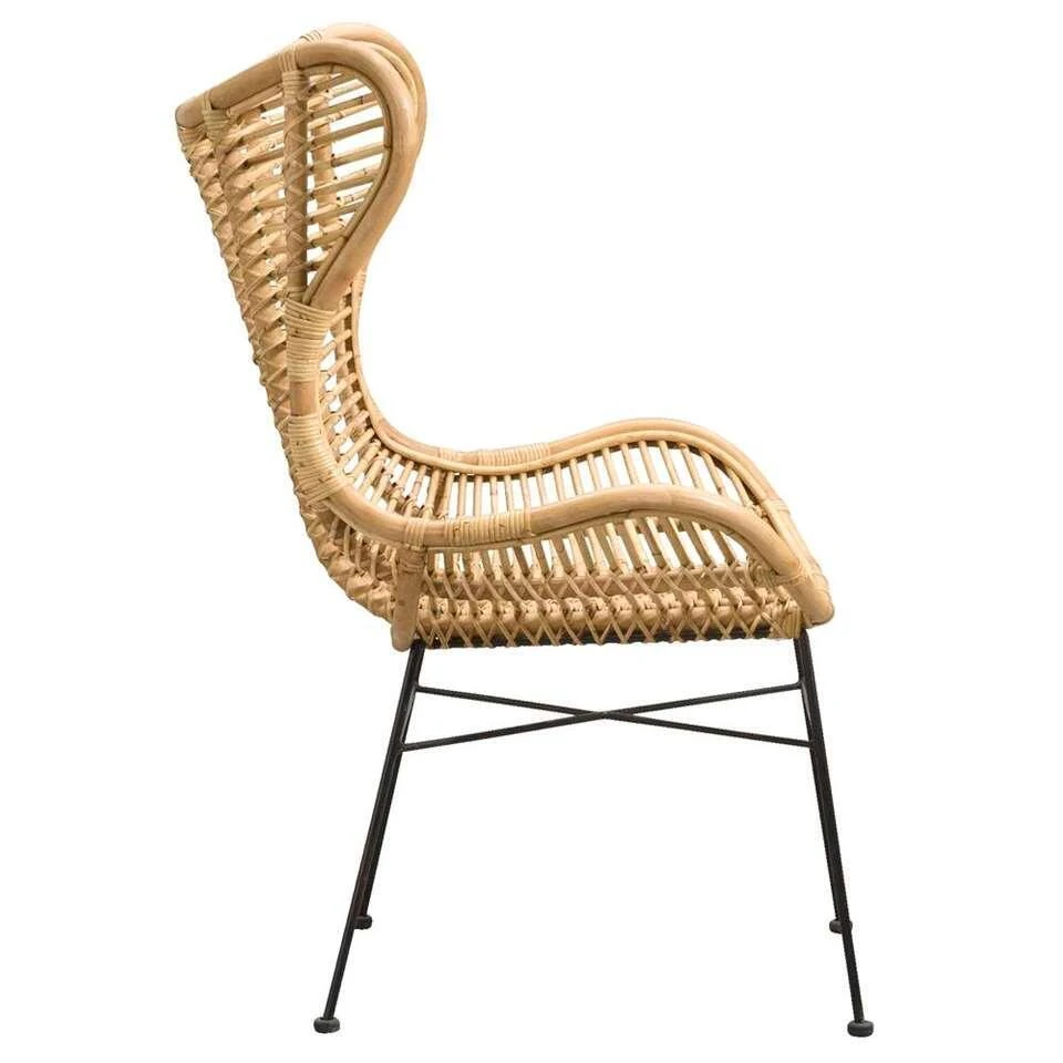 Fauteuil Jasmine - Rotan/metaal - Naturel - Afbeelding 4