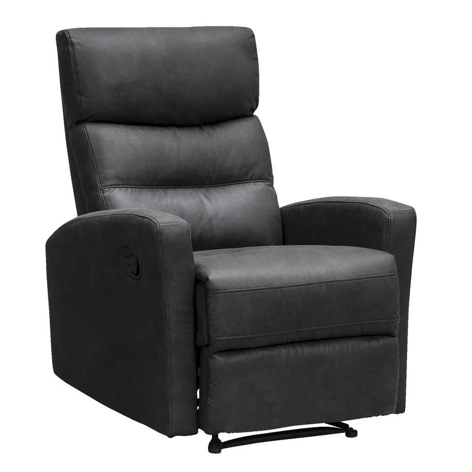 Relaxfauteuil Jackson - Stof - Zwart
