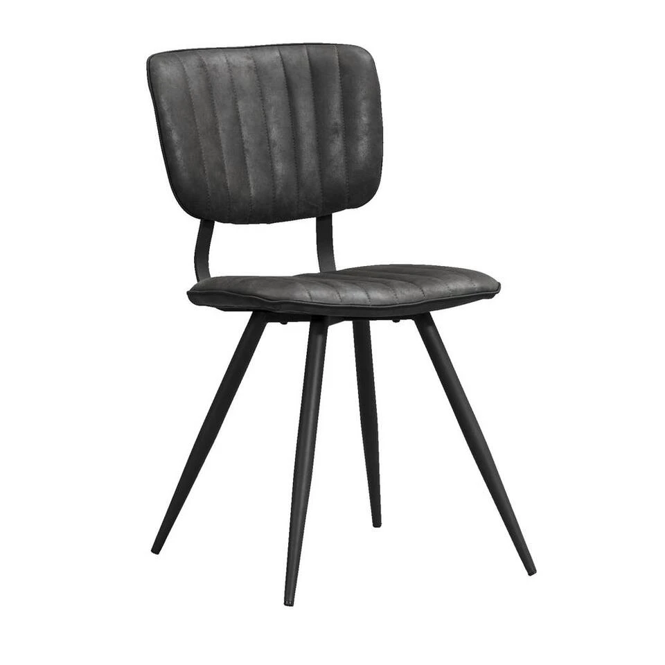 Eetkamerstoel Brim - Stof - Antraciet - Afbeelding 2