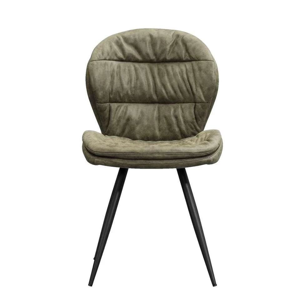 Eetkamerstoel Lenn - Stof - Olijfgroen