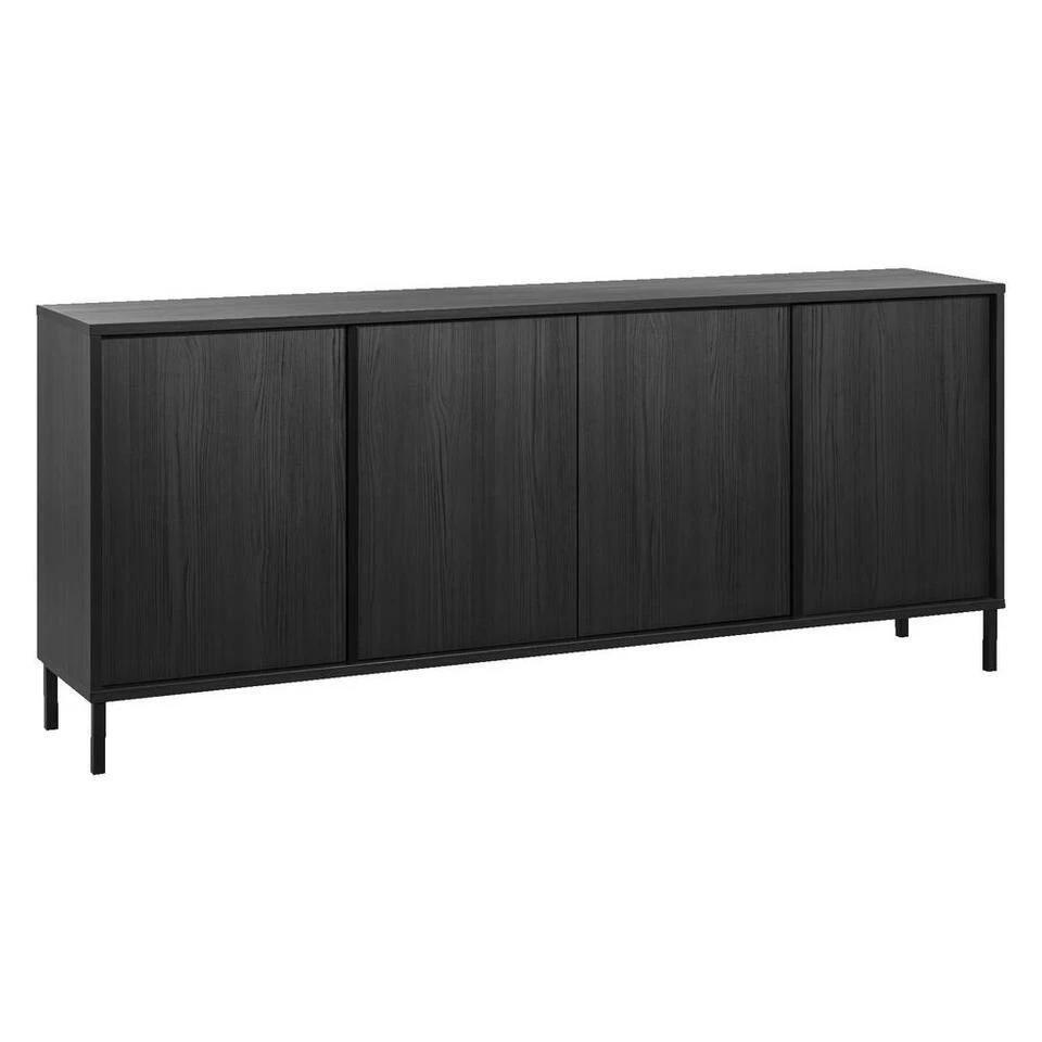 Dressoir Julia - Zwart - 86x207x40 Cm - Afbeelding 3