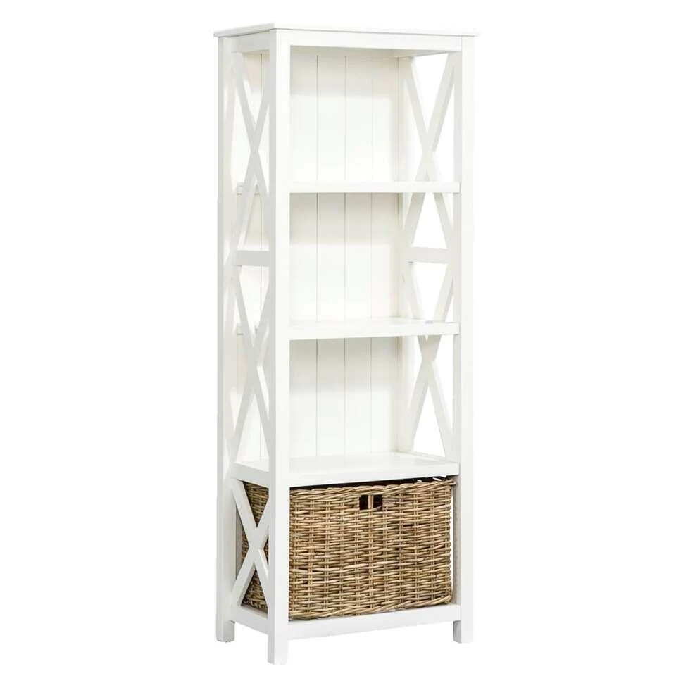 Boekenkast Valerie - Off-white - 160x60x35 Cm - Afbeelding 2