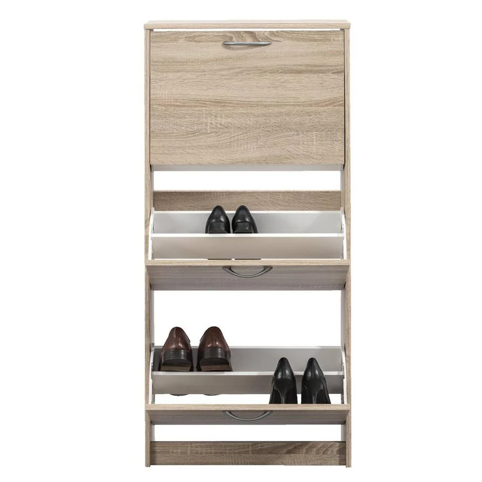 Schoenenkast Mainz - Eikenkleur - 123,5x58x25 Cm - Afbeelding 2