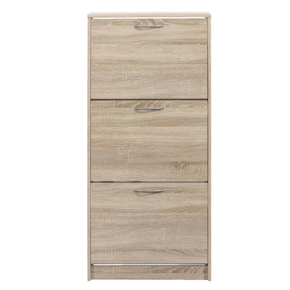 Schoenenkast Mainz - Eikenkleur - 123,5x58x25 Cm