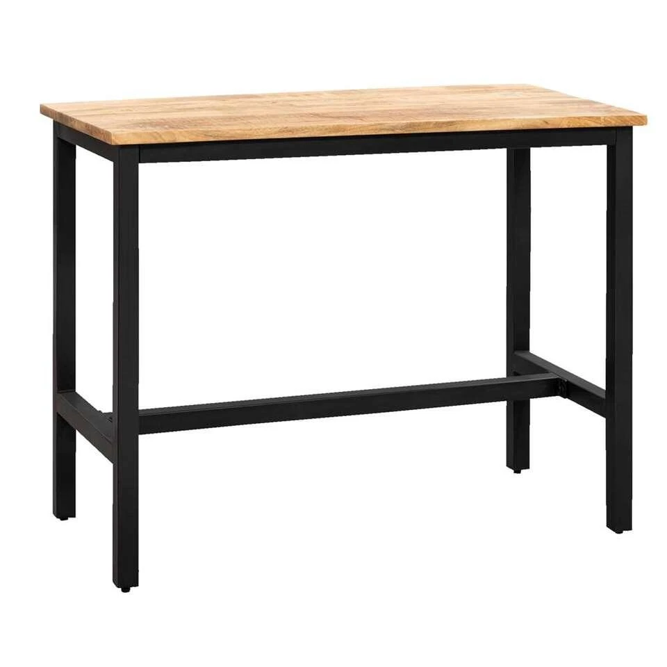 Bartafel Kyan - Zwart/naturel - 105x137x67 Cm - Afbeelding 2