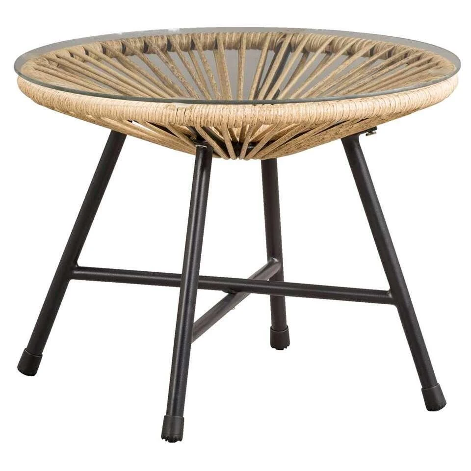 Le Sud Bijzettafel Monte Carlo - Naturel - Ø50x38 Cm