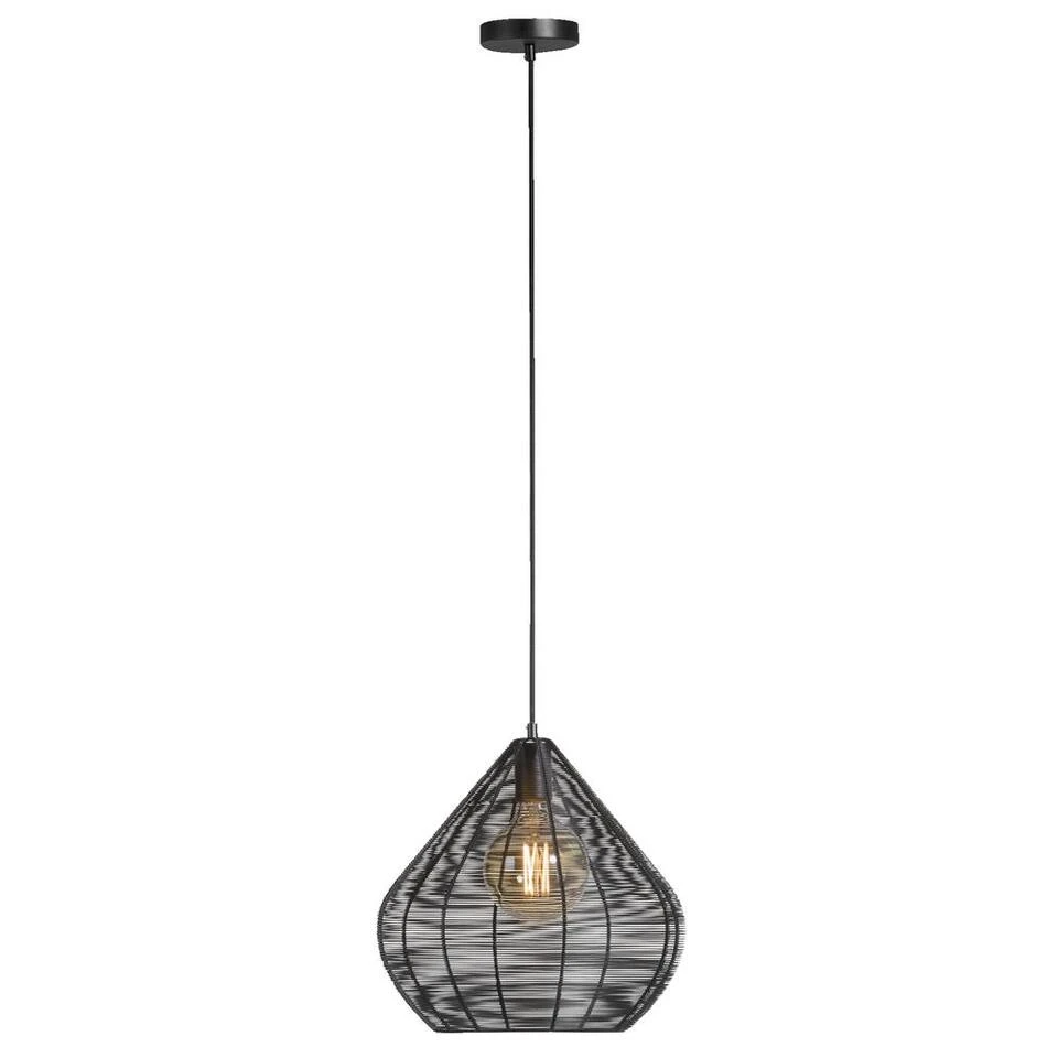 Hanglamp Vienne - Mat Zwart - Ø36x38 Cm