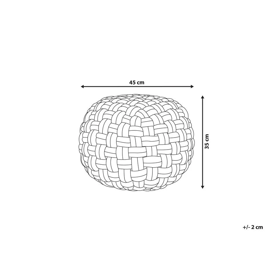 Beliani Poef HOPA - Zwart Fluweel - Afbeelding 3