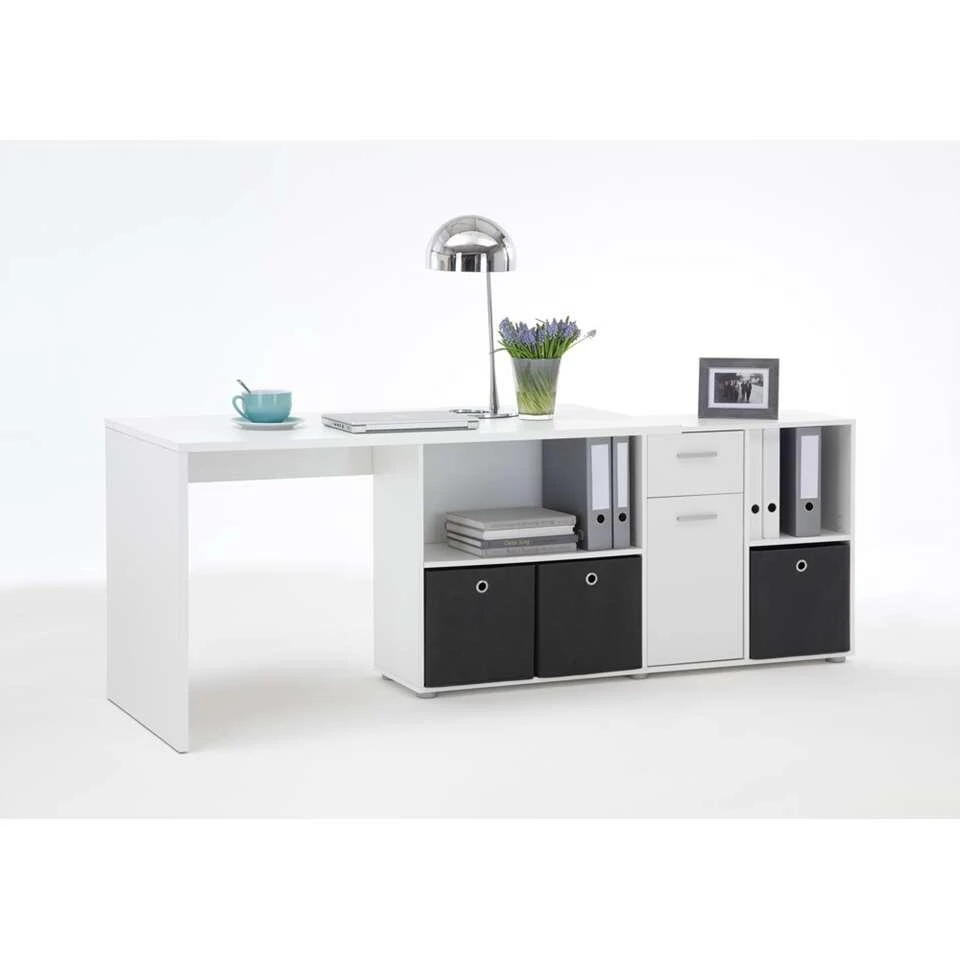 Hoekbureau Lex - Wit - 66,5x136x74 Cm - Afbeelding 2