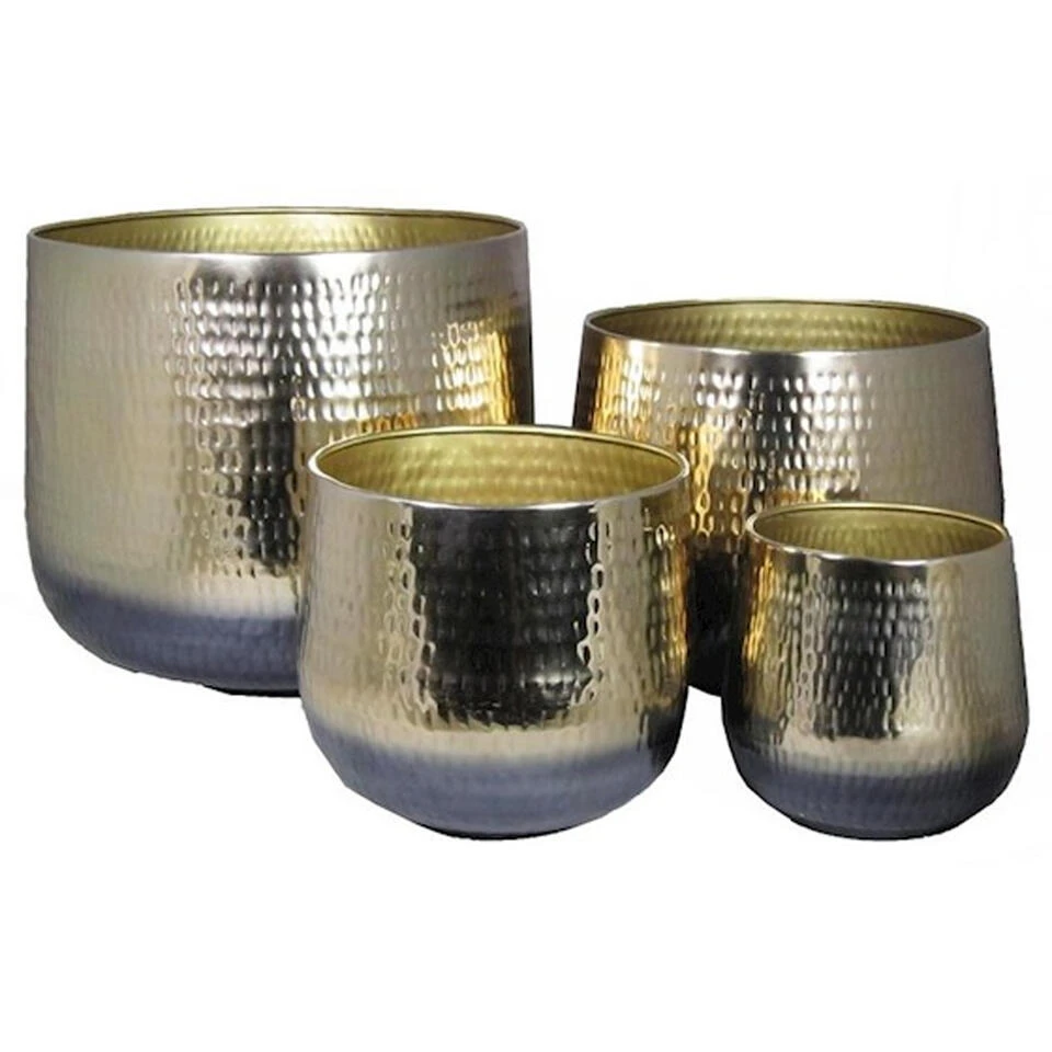 Floran Plantenpot Athene - Goudkleurig - D29 X H25 Cm - Voor Binnen - Afbeelding 2