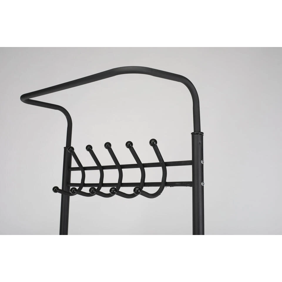 O'DADDY® Kapstok Staand - Schoenenrek - 18 Haken - 66x30x190cm - Zwart - Afbeelding 4