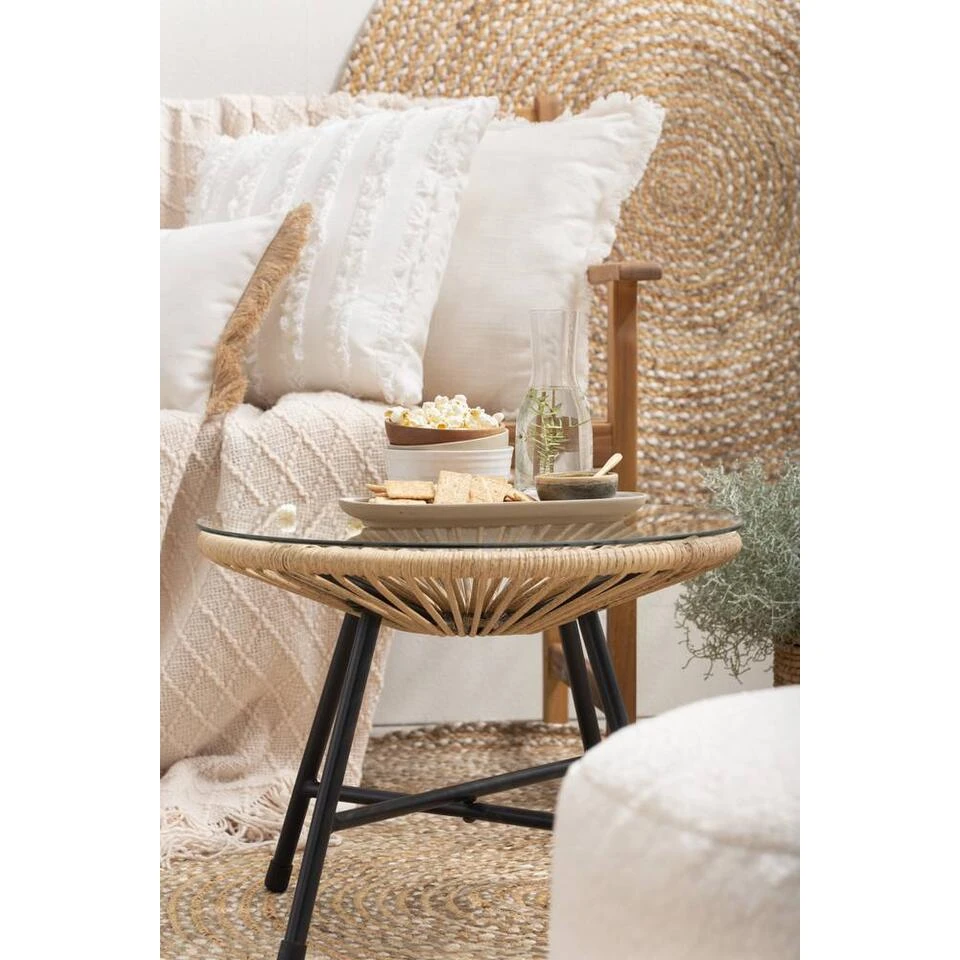 Le Sud Bijzettafel Monte Carlo - Naturel - Ø50x38 Cm - Afbeelding 2